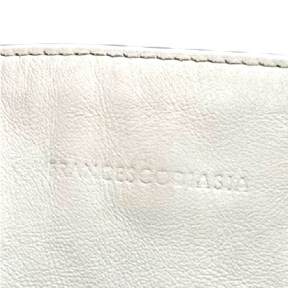 Francesco Biasia Large White Leather Hobo Bag Italian Shoulder Bag Womens - Picture 14 of 17